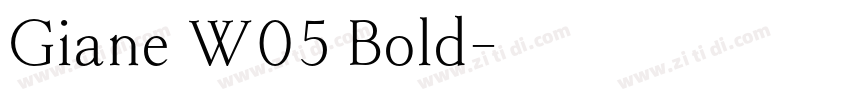 Giane W05 Bold字体转换